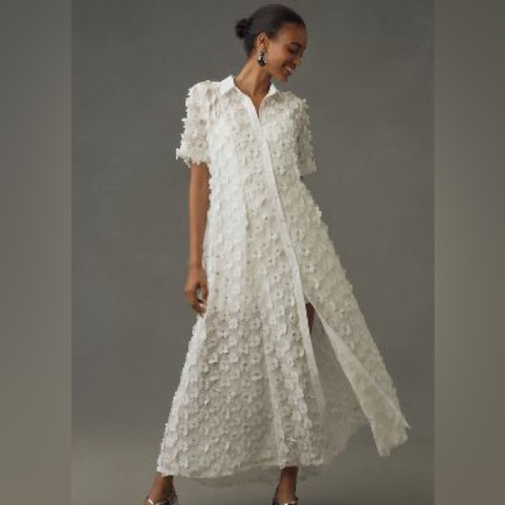 Anthropologie 3d Floral Dress